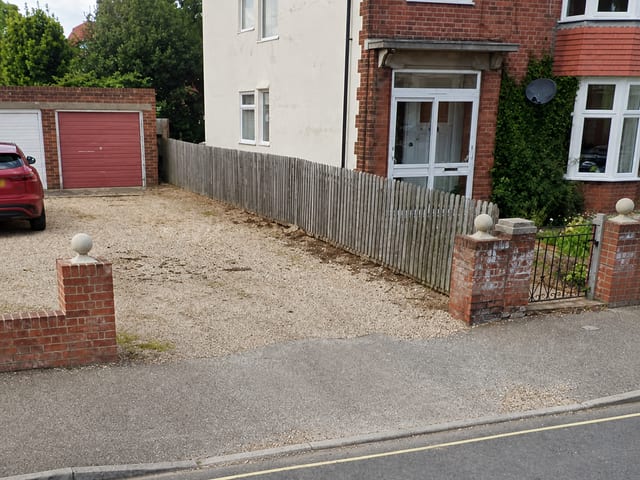 Driveway with EV charger